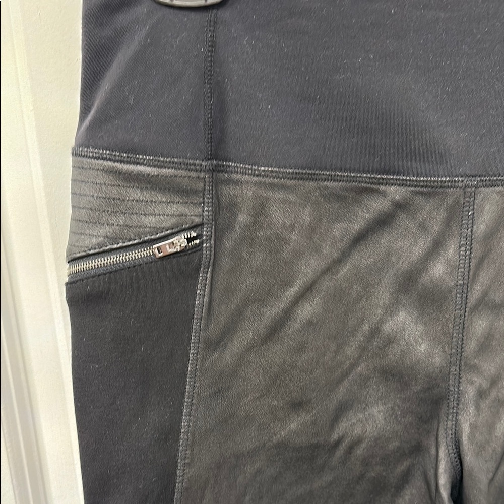 Athleta Black Leather Leggings - Picture 6 of 8